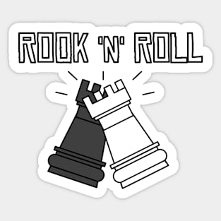 Funny Rook 'n' Roll Chess Pun Sticker